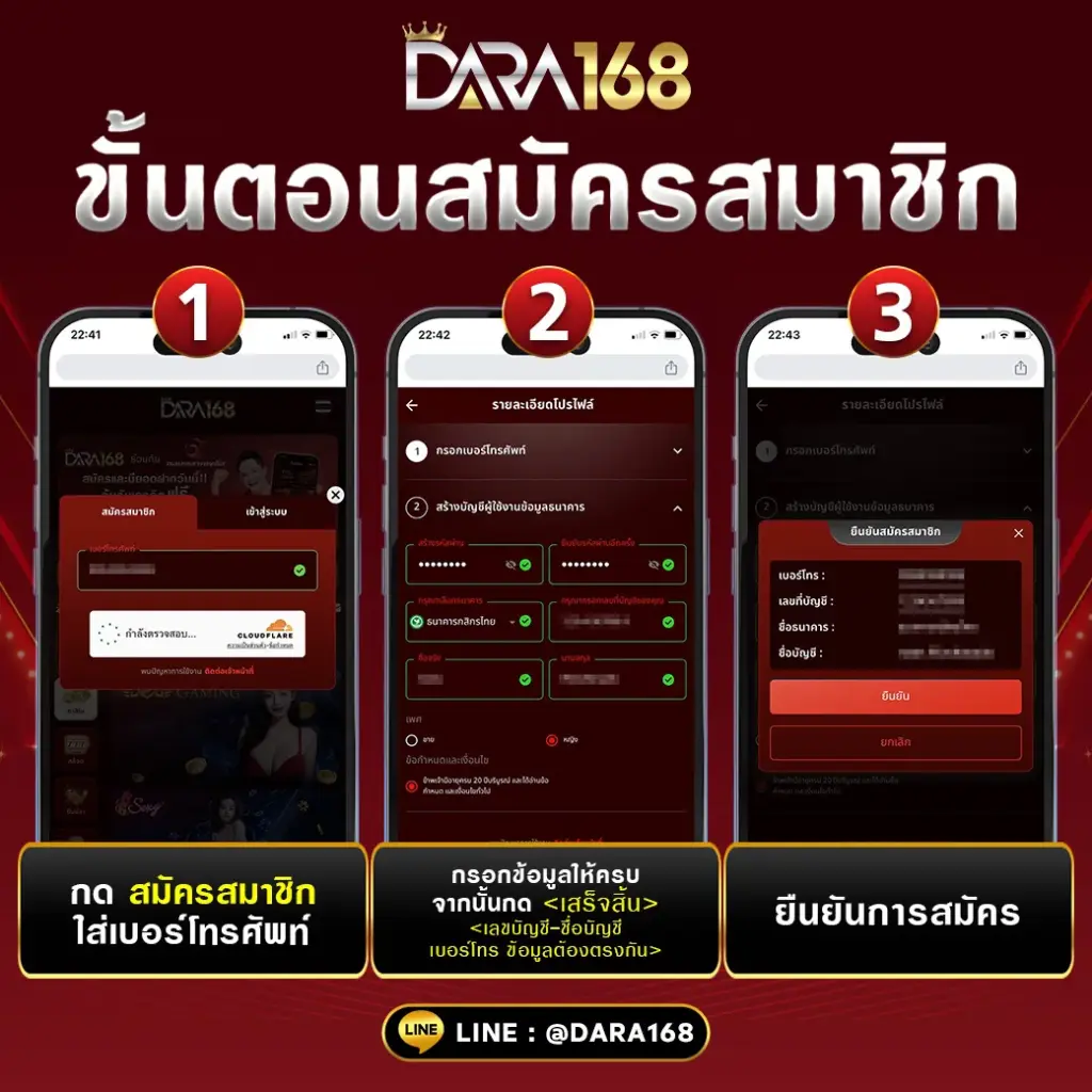 ขั้นตอนสมัครสมาชิก